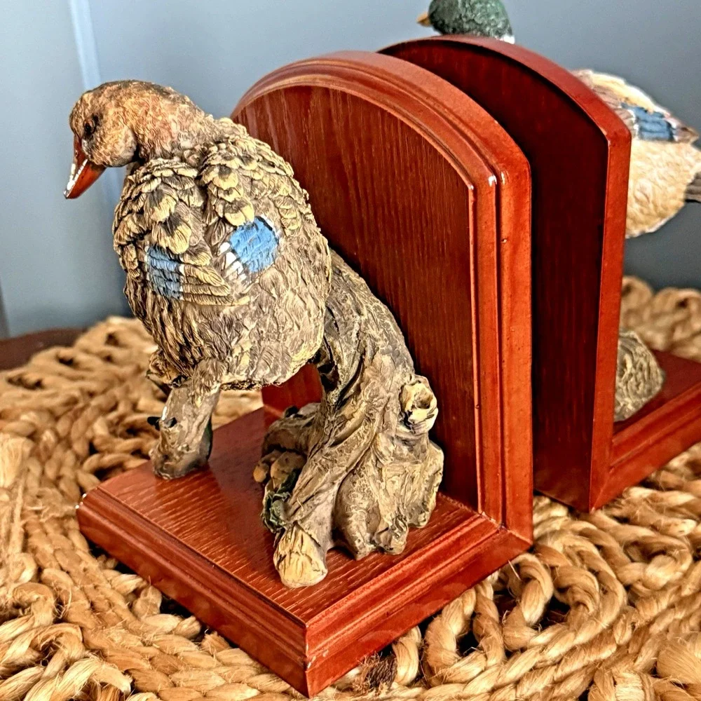 Vintage Duck Bookends‎ – Hunting Lodge • English Manor • Cottagecore Décor